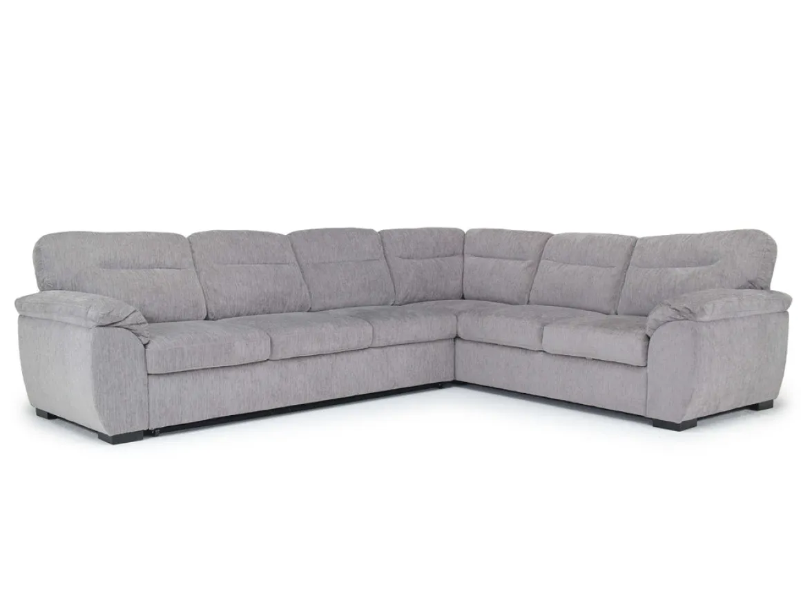 Wanda Full Tux Sleeper Sectional W/ Storage In Gray, Right Facing