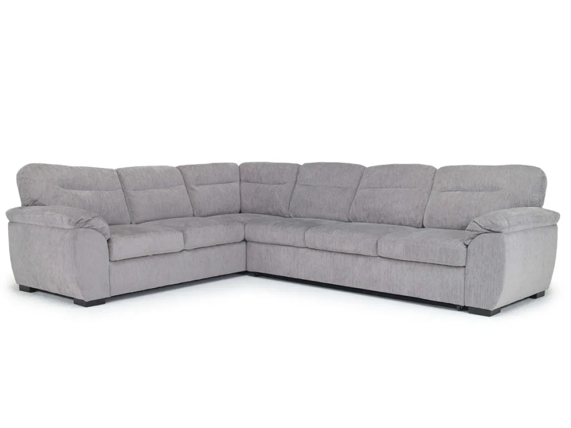 Wanda Full Tux Sleeper Sectional W/ Storage In Gray, Right Facing