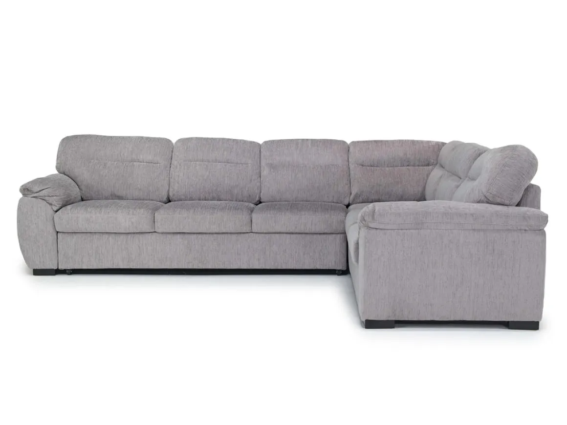 Wanda Full Tux Sleeper Sectional W/ Storage In Gray, Right Facing