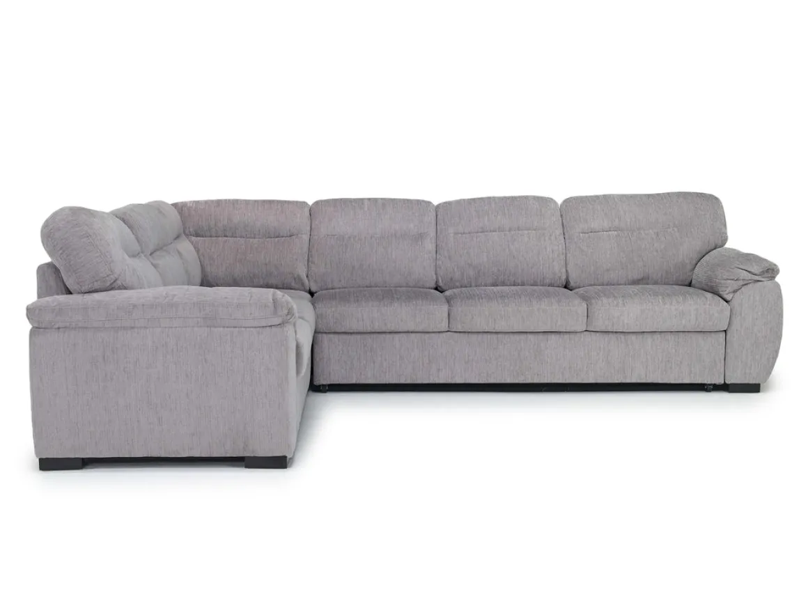 Wanda Full Tux Sleeper Sectional W/ Storage In Gray, Right Facing