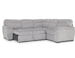 Wanda Full Tux Sleeper Sectional W/ Storage In Gray, Right Facing