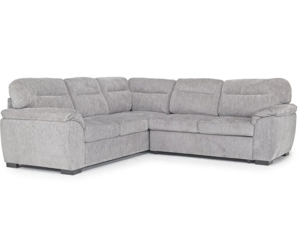 Wanda Full Tux Sleeper Sectional W/ Storage In Gray, Right Facing