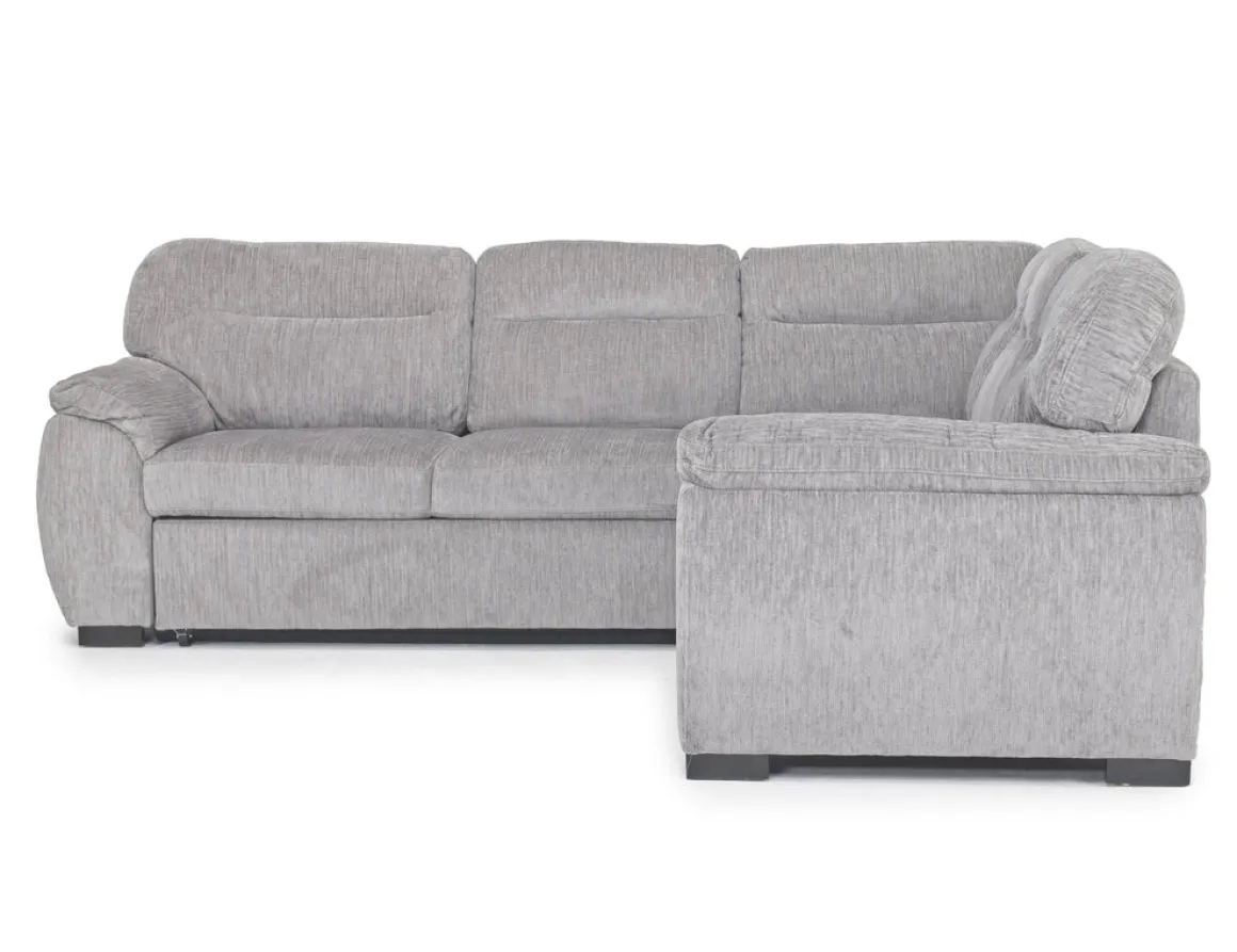 Wanda Full Tux Sleeper Sectional W/ Storage In Gray, Right Facing