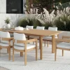 Wesley Outdoor Dining Table & 8 Chairs In White/Natural