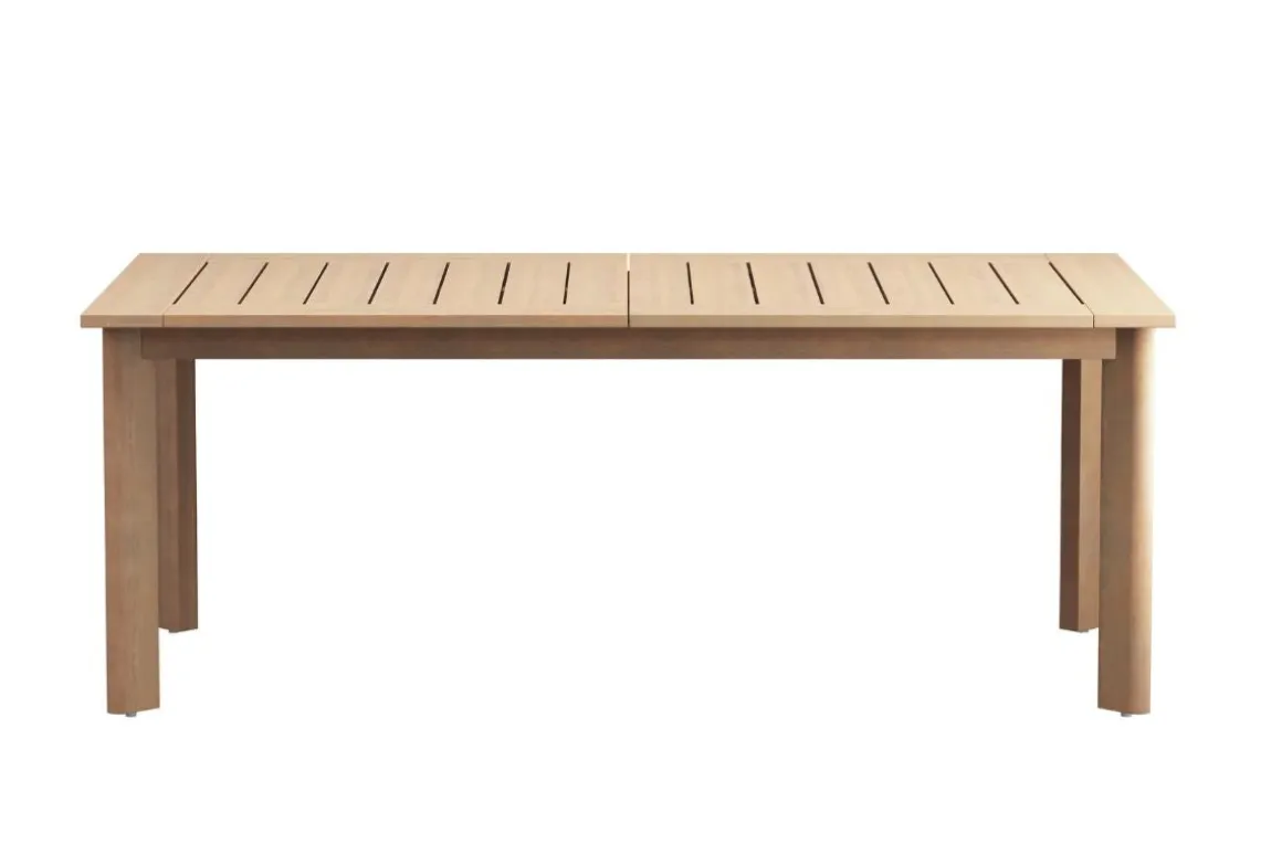 Wesley Outdoor Dining Table & 8 Chairs In White/Natural