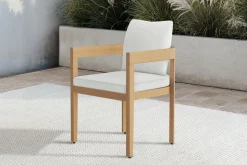 Wesley Outdoor Dining Table & 4 Chairs In White/Natural