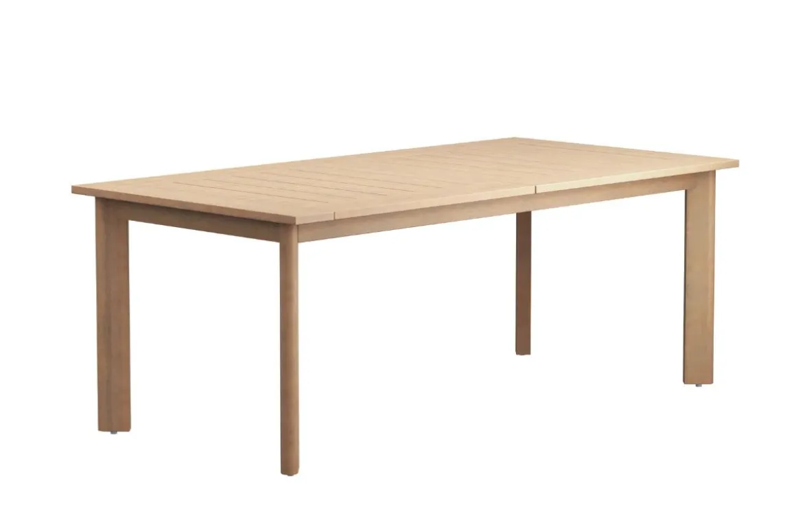 Wesley Outdoor Dining Table & 6 Chairs In White/Natural