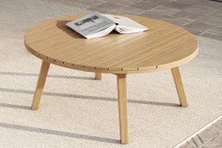 Wesley Outdoor Round Coffee Table In Natural