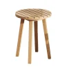 Wesley Outdoor Round End Table In Natural