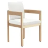 Wesley Outdoor Side Chair In White/Natural