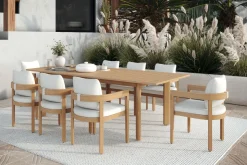 Wesley Outdoor Side Chair In White/Natural
