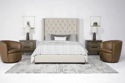 Westerly Upholstered Bed In Gray, Queen