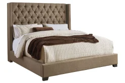 Westerly Upholstered Bed In Gray, Queen