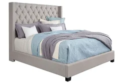 Westerly Upholstered Bed In Gray, Queen