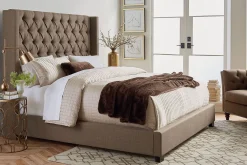 Westerly Upholstered Bed In Gray, Queen