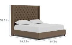 Westerly Upholstered Bed In Gray, Queen