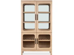 White Oak Buffet Curio In Butternut