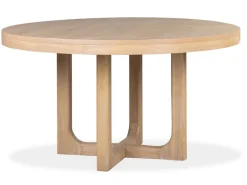 White Oak Round Dining Table In Butternut