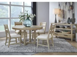 White Oak Round Dining Table In Butternut