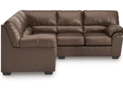 Whitlock Tux Loveseat Sectional In Caramel, Left Facing