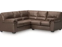 Whitlock Tux Loveseat Sectional In Caramel, Left Facing