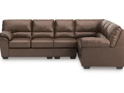 Whitlock Tux Sofa Sectional In Caramel, Left Facing