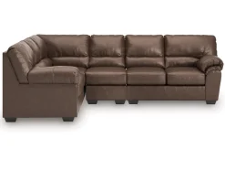 Whitlock Tux Sofa Sectional In Caramel, Left Facing
