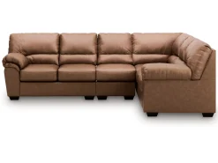 Whitlock Tux Sofa Sectional In Caramel, Left Facing