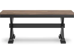 Wildenauer Extendable Dining Table, 4 Chairs & Bench In Brown/Black