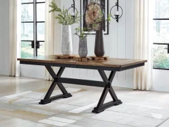 Wildenauer Extendable Dining Table In Brown/Black
