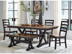 Wildenauer Extendable Dining Table In Brown/Black