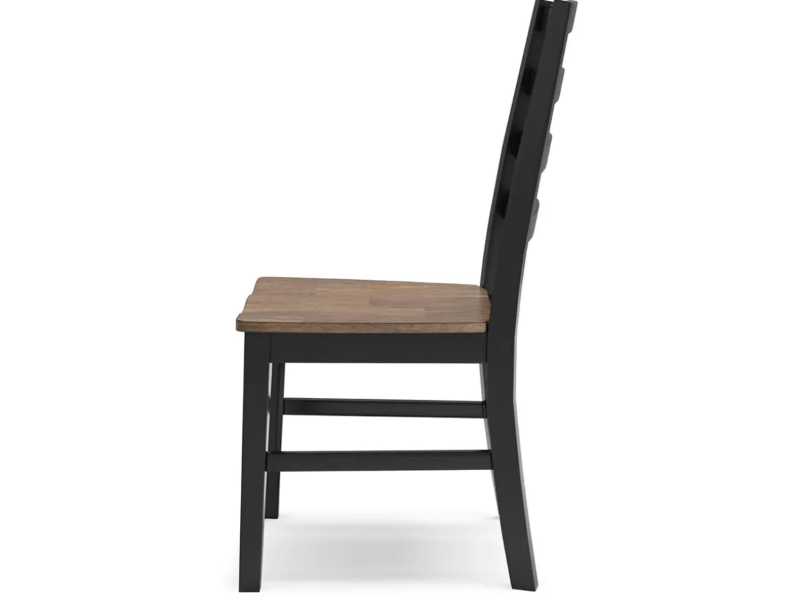 Wildenauer Side Chair In Brown/Black, Set Of 2