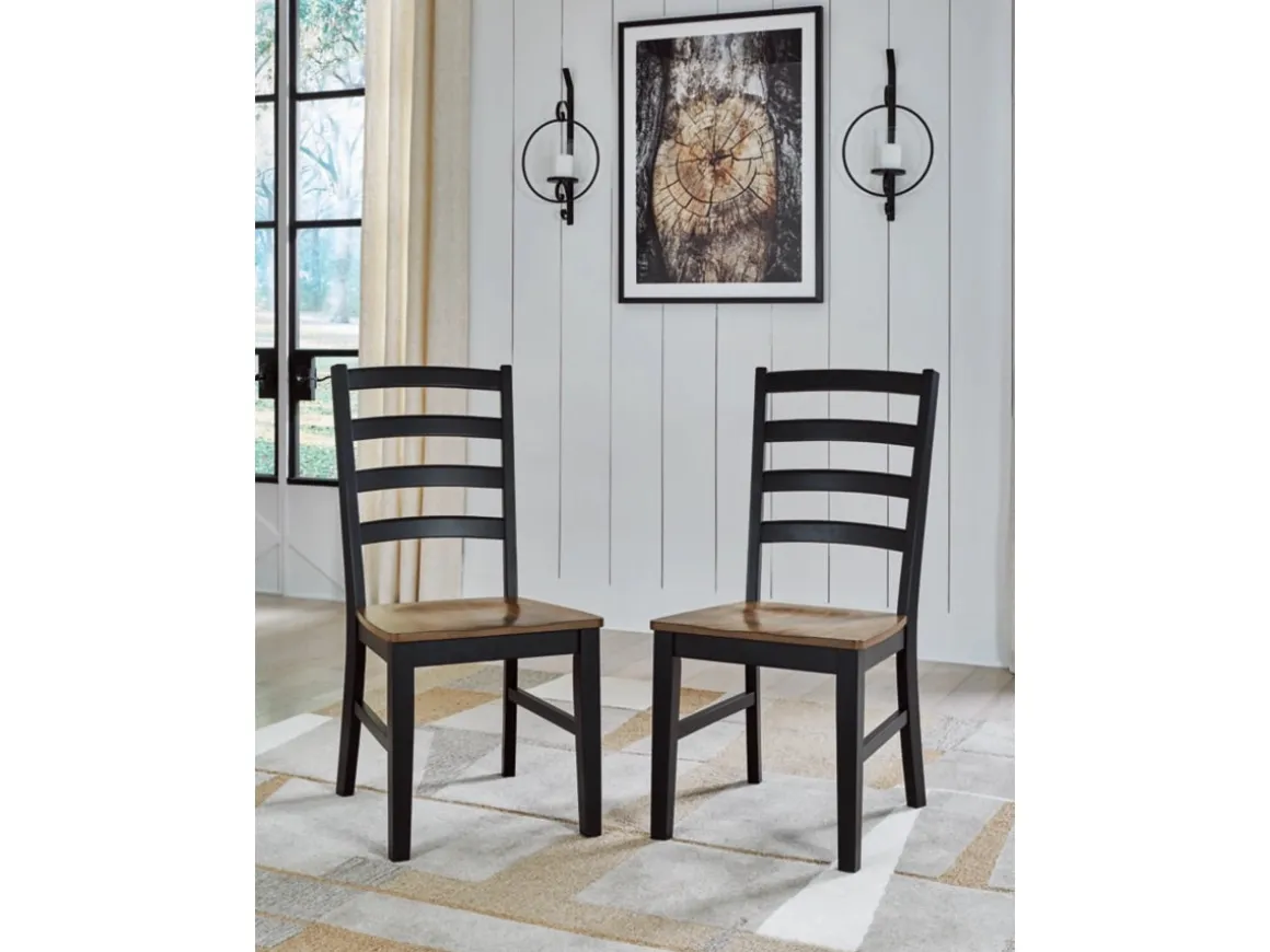 Wildenauer Side Chair In Brown/Black, Set Of 2