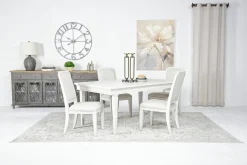 Willowbrook Dining Table & 4 Chairs In Pebble, Slat