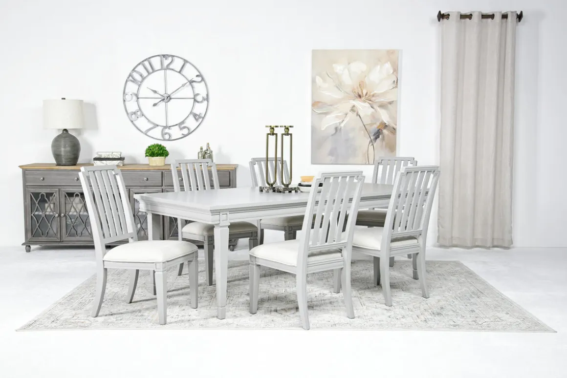 Willowbrook Dining Table & 6 Chairs In Egg Shell White