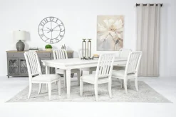 Willowbrook Dining Table & 6 Chairs In Egg Shell White