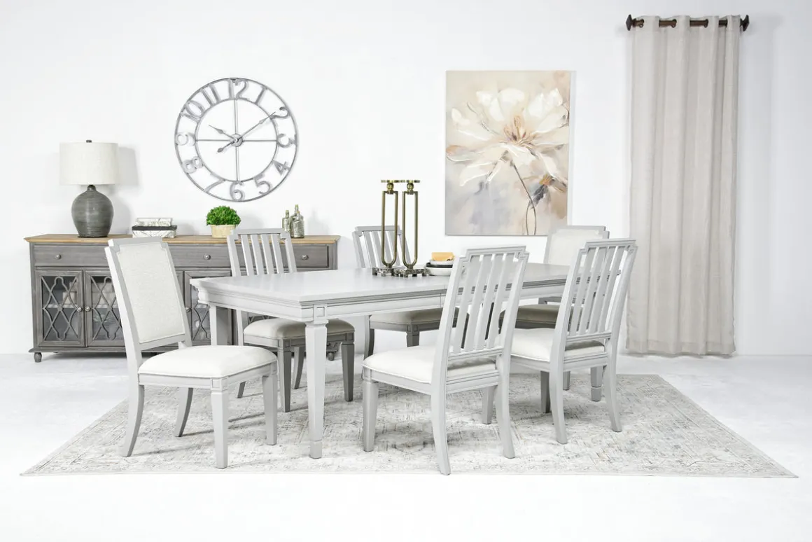 Willowbrook Dining Table & 6 Chairs In Egg Shell White
