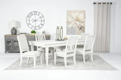 Willowbrook Dining Table & 6 Chairs In Egg Shell White