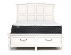Willowbrook Panel Bed, Dresser, Mirror & Nightstand In Pebble, Queen