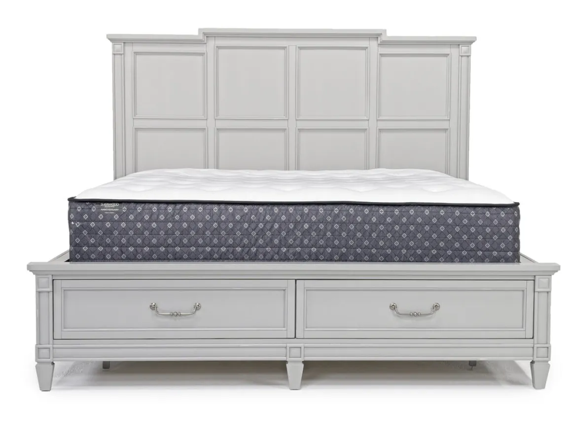 Willowbrook Panel Bed In Pebble, Queen