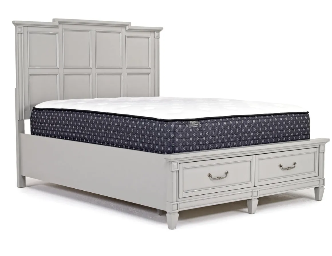 Willowbrook Panel Bed In Pebble, Queen