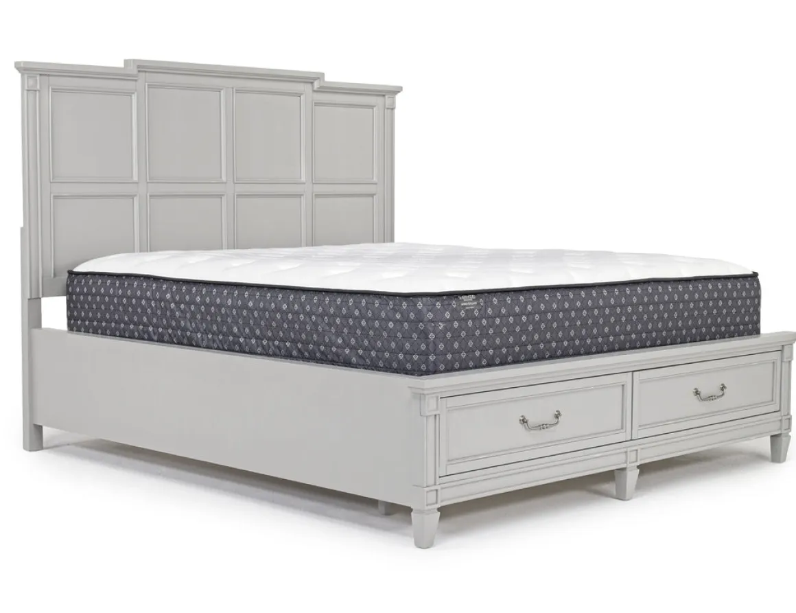 Willowbrook Panel Bed In Pebble, Queen