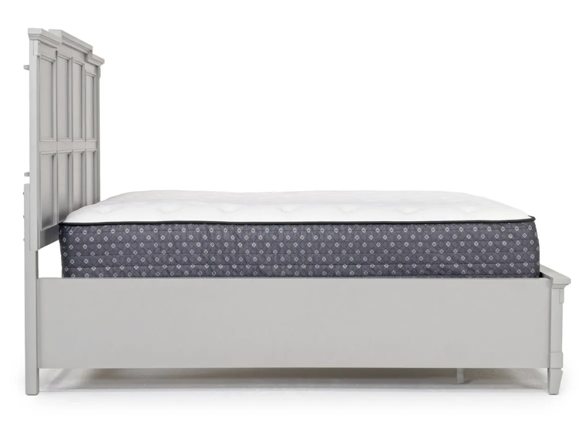 Willowbrook Panel Bed In Pebble, Queen