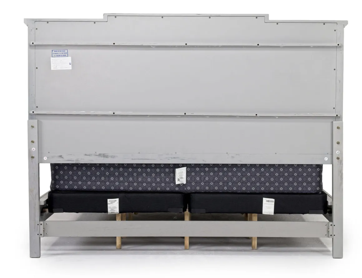 Willowbrook Panel Bed In Pebble, Queen