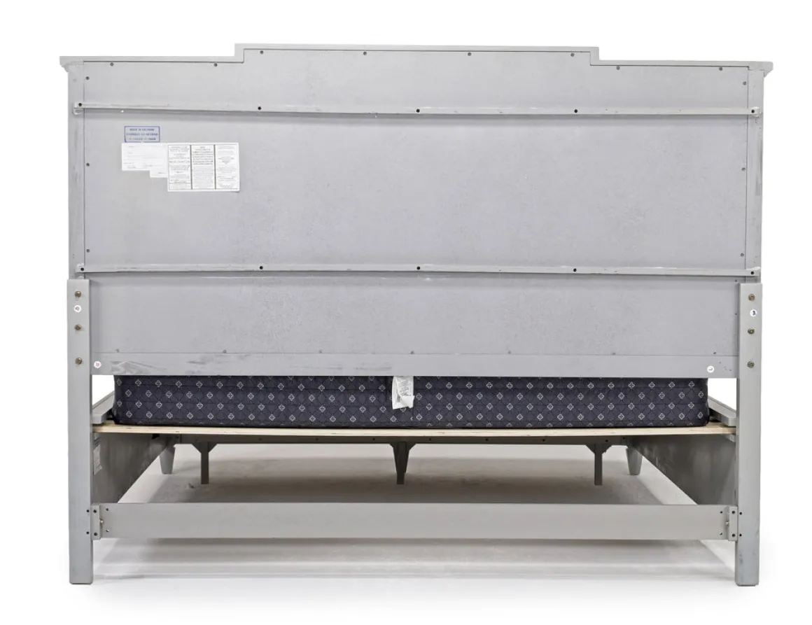 Willowbrook Panel Bed In Pebble, Queen