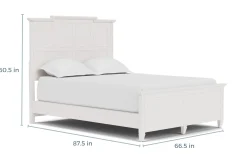 Willowbrook Panel Bed In Pebble, Queen