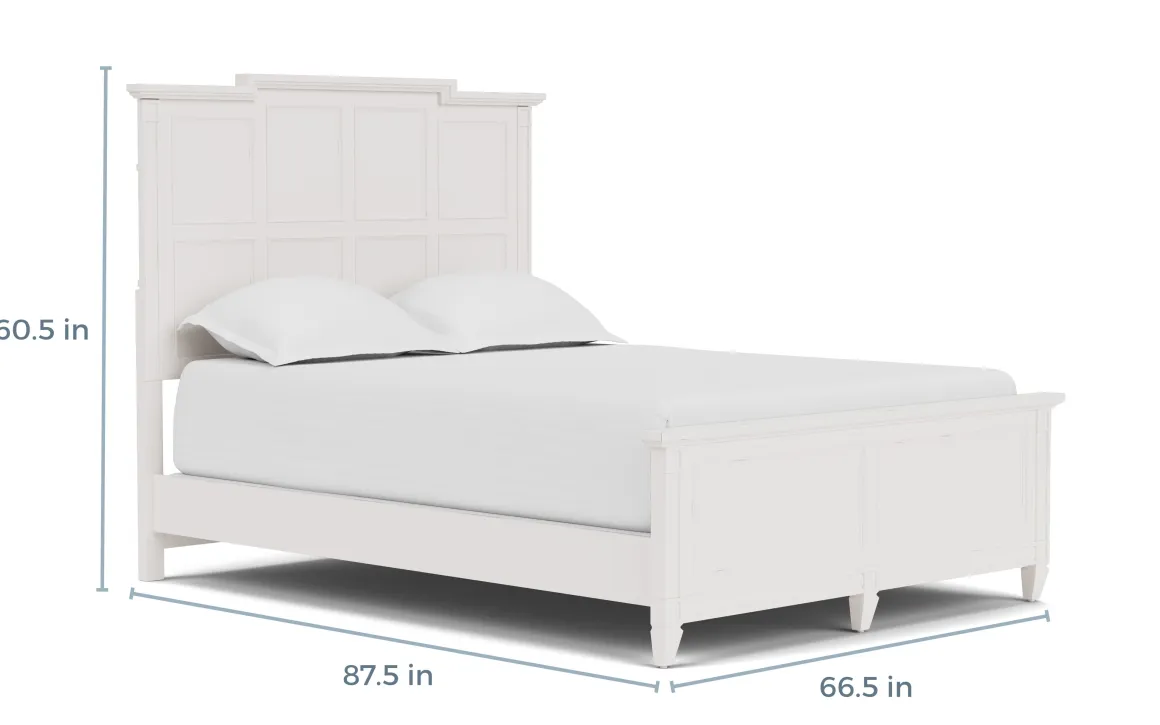 Willowbrook Panel Bed In Pebble, Queen