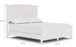 Willowbrook Panel Bed In Pebble, Queen
