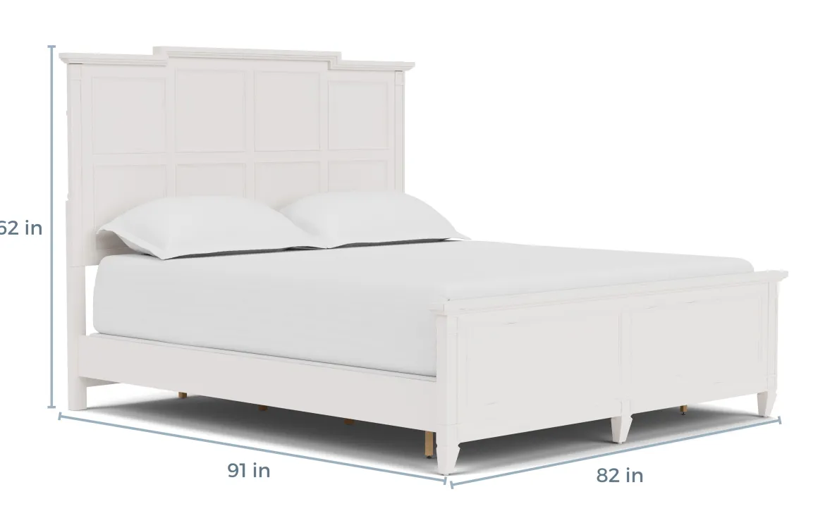 Willowbrook Panel Bed In Pebble, Queen
