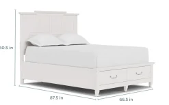 Willowbrook Panel Bed In Pebble, Queen